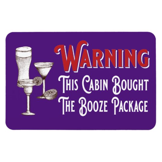 Funny Lila Booze Cabin Door Cruise Ship Magnet (Horizontal)