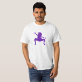 Funny Lila Dancing Kokopelli T-Shirt (Vorne ganz)