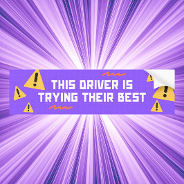 Funny Lila Driver Support Autoaufkleber