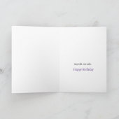 Funny Lila Elephant Birthday Card Karte (Innenseite)