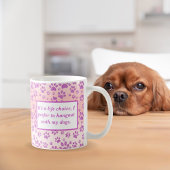 Funny Lila Glitzer Paw Prints Kaffeetasse