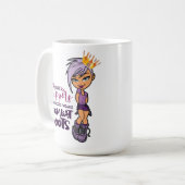 Funny Lila Princess Tomboy Kaffeetasse (Vorderseite Links)