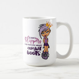Funny Lila Princess Tomboy Kaffeetasse