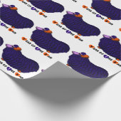 Funny Lila Ram Chinese Year Zodiac Gift Paper Geschenkpapier (Ecke)