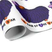 Funny Lila Ram Chinese Year Zodiac Gift Paper Geschenkpapier (Rolleneckpunkt)