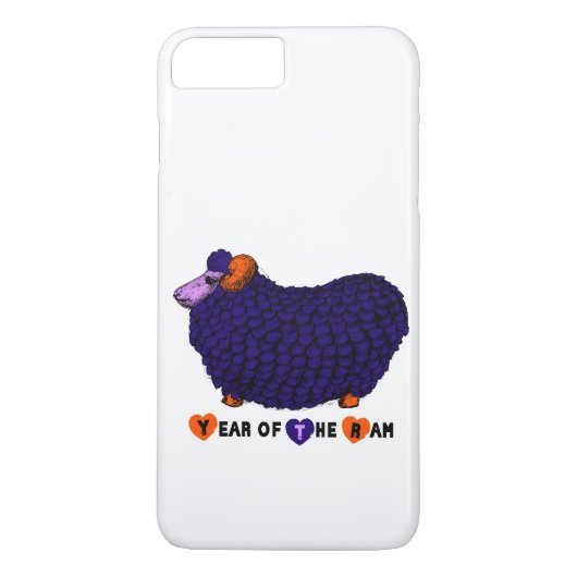 Funny Lila Ram Chinese Year Zodiac iPhone Case-Mate iPhone Hülle (Rückseite)