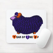 Funny Lila Ram Chinese Year Zodiac Mousepad (Mit Mouse)
