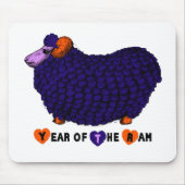 Funny Lila Ram Chinese Year Zodiac Mousepad (Vorne)