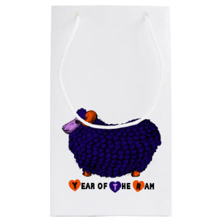 Funny Lila Ram Chinese Year Zodiac S Gift Bag Kleine Geschenktüte