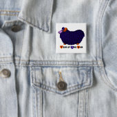 Funny Lila Ram Chinese Year Zodiac Square B Button (Beispiel)