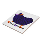 Funny Lila Ram Chinese Year Zodiac Tile Fliese (Seite)