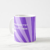 Funny Lila Spreadsheet Coffee Tasse (Vorderseite Links)