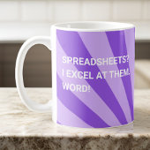 Funny Lila Spreadsheet Coffee Tasse