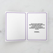 Funny Lila und Weiß Foto Ehemann Geburtstag Karte (Innenseite)