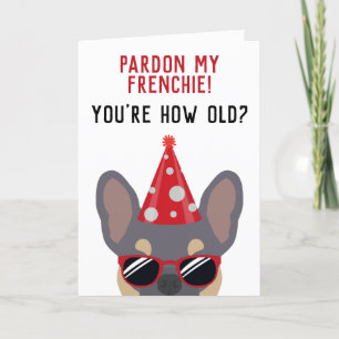 Funny Lilac Tan French Bulldog Birthday Card Karte
