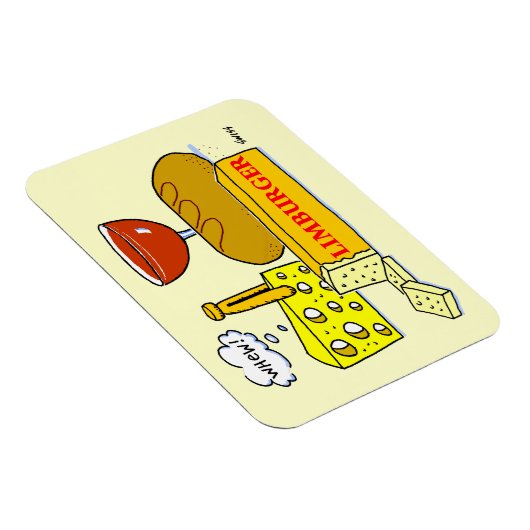 Funny Limburger Käse Cartoon Große Magnet (Rechte Seite)