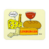Funny Limburger Käse Cartoon Große Magnet (Horizontal)