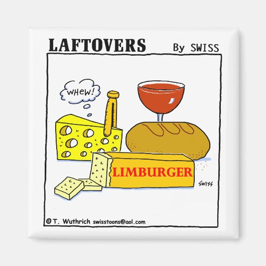 Funny Limburger Smelly Cartoon Laftovers Magnet (Vorne)