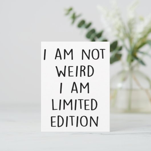 Funny Limited Edition Angebot Postkarte (Stehend Vorderseite)