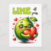Funny Limon All Yours Punny Valentine Postkarte (Vorderseite)