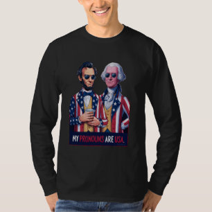 Funny Lincoln Washington 4. Juli Patriotic Pro T-Shirt