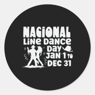 Funny Line Dance Shirt Line Tänzer Quote Line Danc Runder Aufkleber