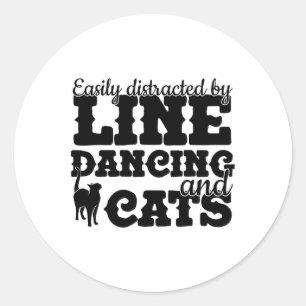 Funny Line Dance Shirt Line Tänzer Quote Line Danc Runder Aufkleber
