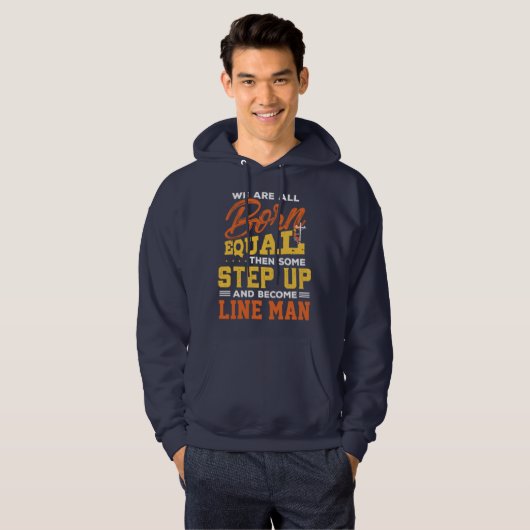 Funny Line Man Power Lineman Geschenk Idee Hoodie (Vorne ganz)
