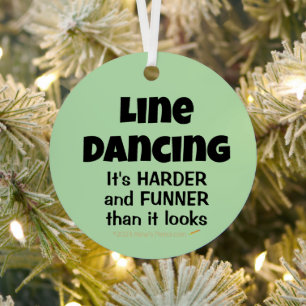 Funny Line tanzt sein Funner Geschenk für Line Dan Ornament Aus Metall