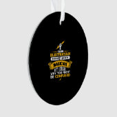 Funny Lineman ein Geschenk an einen Elektro Ornament (Vorderseite)