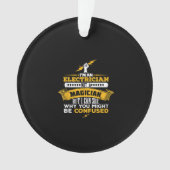 Funny Lineman ein Geschenk an einen Elektro Ornament (Vorderseite)