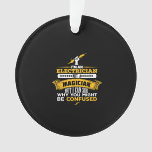 Funny Lineman ein Geschenk an einen Elektro Ornament