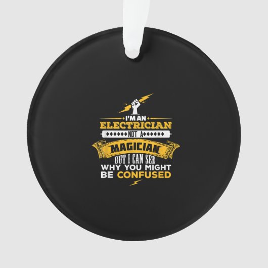 Funny Lineman ein Geschenk an einen Elektro Ornament (Vorderseite)