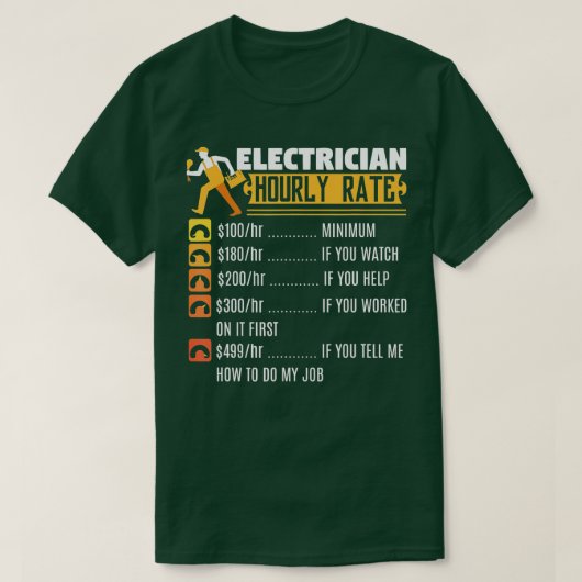 Funny Lineman Geschenk für einen Elektriker T-Shirt (Design vorne)