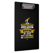 Funny Lineman Geschenk und Elektro Klemmbrett (Rechts)