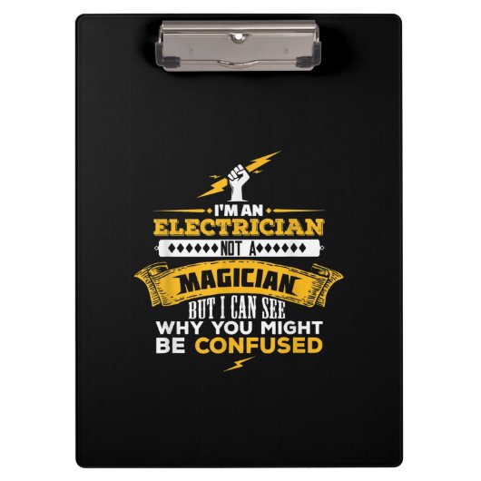 Funny Lineman Geschenk und Elektro Klemmbrett (Vorderseite)