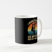 Funny Lineman I Work The Pole Proud Provider Humor Kaffeetasse (VorderseiteRechts)