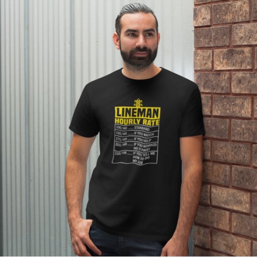 Funny Lineman Stundensatz T-Shirt
