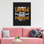 Funny Lineman Vater Men Electric Cable Lineman Leinwanddruck (Insitu (Wohnzimmer))