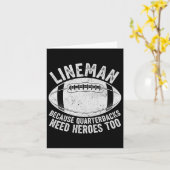 Funny Lineman, weil Quarterbacks auch Helden brauc Karte (Gelbe Blume)