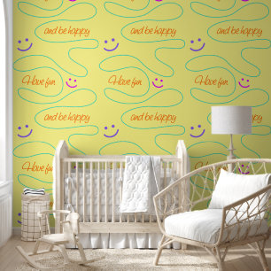 Funny Lines and Wordpattern - Habe Spaß 1 Tapete