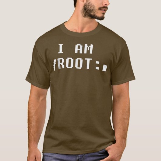 Funny Linu I Am Root Linu Sysadmin Root Uni T-Shirt (Vorderseite)