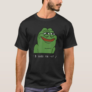 Funny Linux Meme Tux Sudo rm rf für Linux System T-Shirt