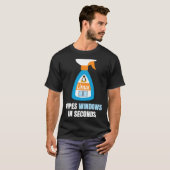 Funny Linux Windows Cleaner Classic T - Shirt (Vorne ganz)