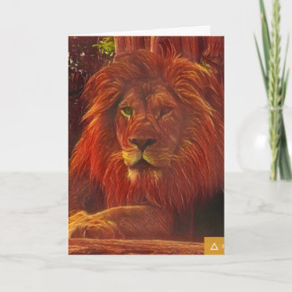 Funny Lion Birthday Card Karte