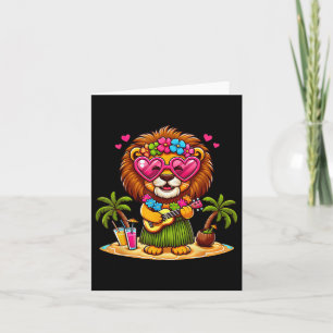 Funny Lion Hawaiian Costume Kinder Sommerurlaub L Karte