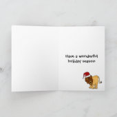 Funny Lion in der Weihnachtsmannmütze Weihnachten (Innenseite)