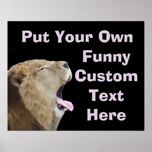 Funny Lion mit Zunge-Out-Poster drucken Poster (Vorne)