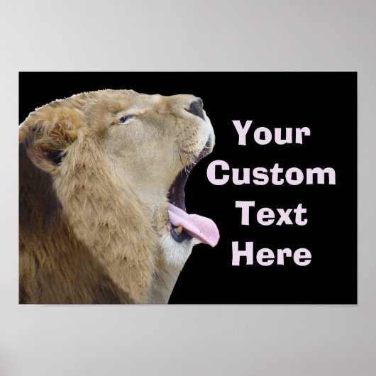 Funny Lion mit Zunge-Out-Poster drucken Poster (Vorne)