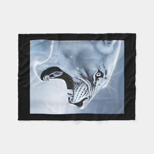 Funny Lion Monkey Meme Ragebait Meme Brainrot Gene Fleecedecke (Vorderseite (Horizontal))